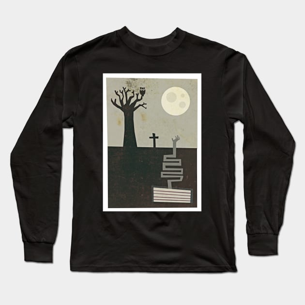 Cemetery Long Sleeve T-Shirt by Up_Design